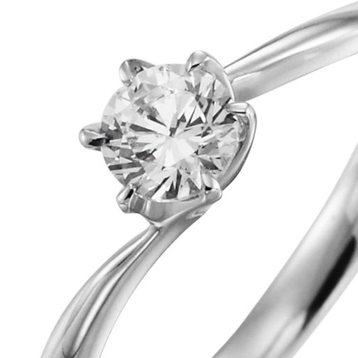 婚約指輪:洗練されたエレガントさが薫る細めのS字ラインのリング