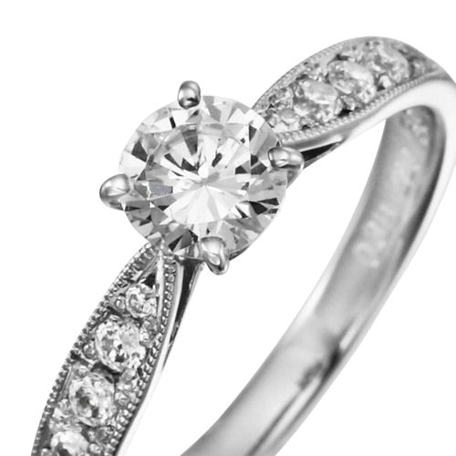 婚約指輪:職人技が光るミルグレインが美しいクラシックなエタニティリング