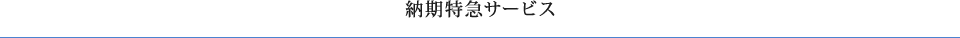 納期特急サービス