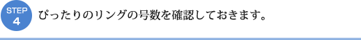 STEP4：ぴったりのリングの号数を確認しておきます。